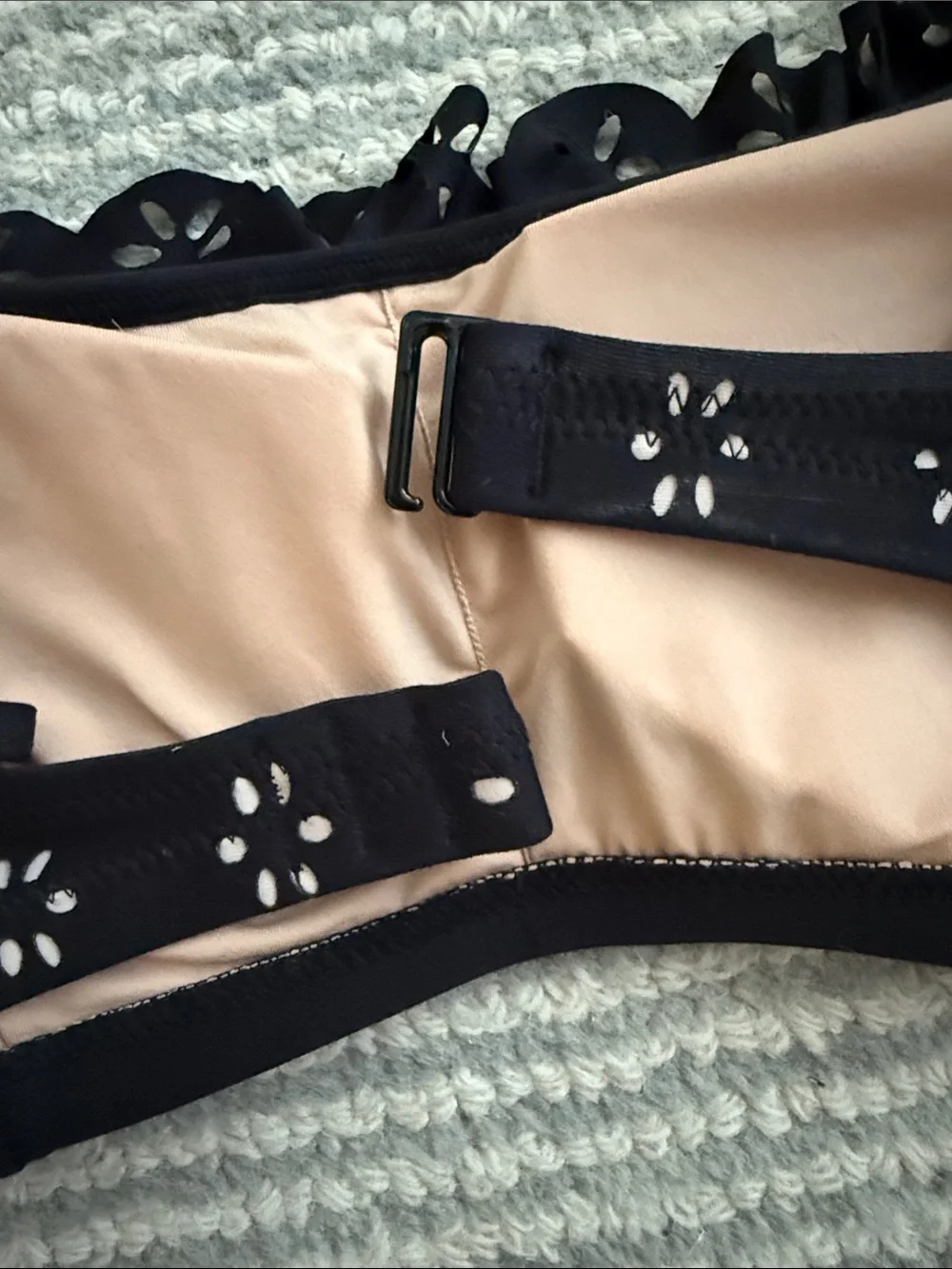 J.Crew Eyelet Bikini Top - Padded - Size M - EUC